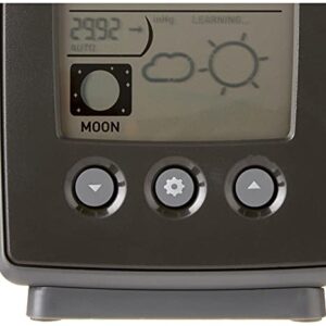 AcuRite Digital Weather Forecaster with Indoor/Outdoor Temperature, Humidity, and Moon Phase (00829), Black