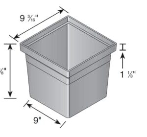 Basin Riser Hd Square 9"