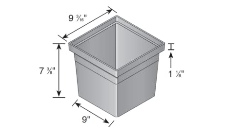 Basin Riser Hd Square 9"