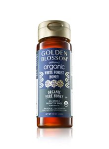 golden blossom 100% organic white forest pure honey (732624) 12 oz