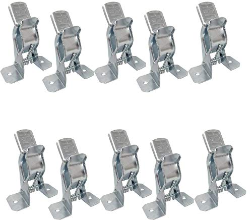 Bulldog Clamp (10 Pack) Spring Grip Garage Closet Wall Organizer for Brooms, Mops, Rakes, Etc.