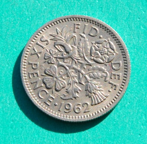 Queen Elizabeth II - 1962 Six Pence Coin #2