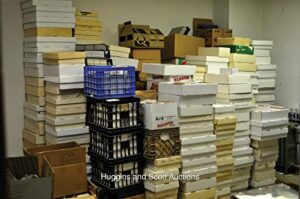 football estate~ huge 3 million card store dealer inventory box lot estate sale find(100+) every lot guaranteed to include 1 jersey relic card and 1 autographed card!