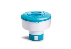 intex 29041ep, 7-inch floating chemical dispenser for pools, white/blue