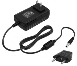 hqrp 18v ac adapter / 18-volt adaptor compatible with jim dunlop ecb-04 / ecb04 / ecb004 / ecb-004 / ad-1815/93600890017 / 0107 cpc gp / e87297 replacement power supply cord [ul listed] plus hqrp euro plug adapter