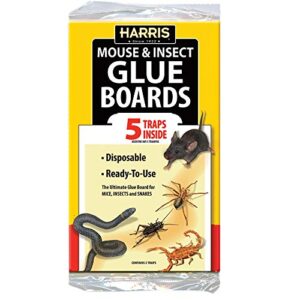 harris mouse & insect glue boards, 5 pre-baited traps