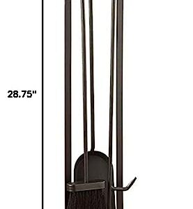 Panacea Black Matte Steel Fireplace Tool Set