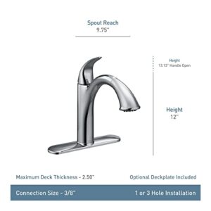 Moen Camerist Spot Resist Stainless One-Handle Kitchen Faucet with Pullout Spray Head, Featuring Power Clean and Reflex Docking System, 7545SRS, 0.375