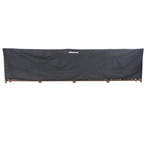 woodhaven 16 foot waterproof full cover - covers 1 cord outdoor firewood rack - reinforced vinyl with velcro straps - keeps logs dry (black)