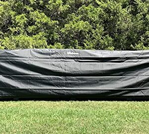 Woodhaven 16 Foot Waterproof Full Cover - Covers 1 Cord Outdoor Firewood Rack - Reinforced Vinyl With Velcro Straps - Keeps Logs Dry (Black)