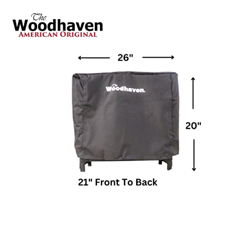 Woodhaven 2 Foot Waterproof Full Cover - Covers 2 Foot Indoor Firewood Rack - Reinforced Vinyl With Velcro Straps - Keeps Logs Dry (Black)