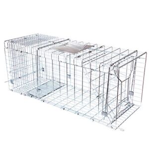 jt eaton 495n answer single door live animal cage trap for extra large size pests, 42" x 15" x 17"