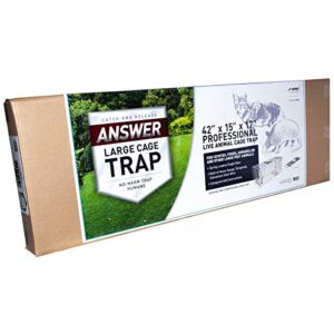 JT Eaton 495N Answer Single Door Live Animal Cage Trap for Extra Large Size Pests, 42" x 15" x 17"