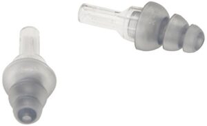 etymotic research er20 high-fidelity earplugs, frost with clear stem, 1 pair standard fit, clamshell packaging