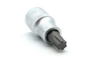 temo torx plus 50ip 2 inch long bit socket 1/2 inch square drive auto repair impact ready tool