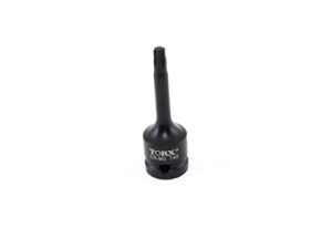 temo t40 3 inch long torx star 6 point black impact bit socket auto repair tool 1/2 inch square drive