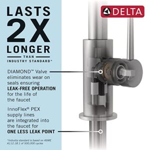 Delta Faucet Essa Touch Kitchen Faucet Brushed Nickel, Kitchen Faucets with Pull Down Sprayer, Kitchen Sink Faucet, Touch Faucet for Kitchen Sink, Touch2O Technology, Arctic Stainless 9113T-AR-DST