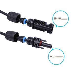 RENOGY Pair Male/ Female Solar Panel Cable Connectors Double Seal Rings for Better Waterproof Effect