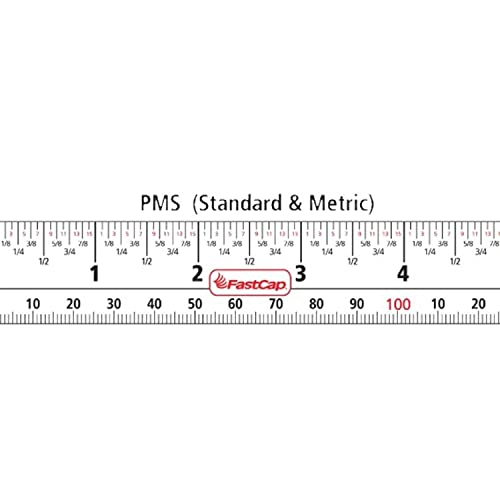 FastCap Peel & Stick Standard/Metric Measuring Tape - Perfect for Professionals and Home Improvement - Ideal for Layout & Cutting Stations - 16' Length, 7/8" Width - 01063