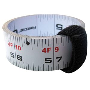 fastcap peel & stick standard/metric measuring tape - perfect for professionals and home improvement - ideal for layout & cutting stations - 16' length, 7/8" width - 01057