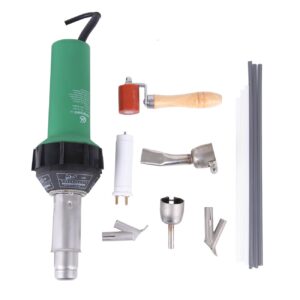 1500w Hot Air Torch Plastic Welding Gun Welder Pistol + 2 High Speed Nozzles +He Roller + PVC Pe Rods