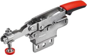 bessey stc-hv20 horizontal auto-adjust toggle nickel plated clamp vertical flange, silver