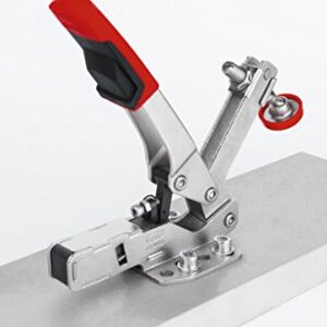 BESSEY STC-HV20 Horizontal Auto-Adjust Toggle Nickel Plated Clamp Vertical Flange, Silver