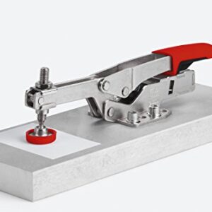 BESSEY STC-HV20 Horizontal Auto-Adjust Toggle Nickel Plated Clamp Vertical Flange, Silver