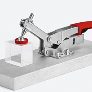 BESSEY STC-HV20 Horizontal Auto-Adjust Toggle Nickel Plated Clamp Vertical Flange, Silver