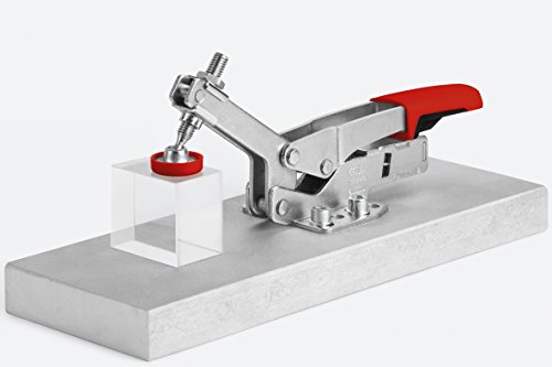 BESSEY STC-HV20 Horizontal Auto-Adjust Toggle Nickel Plated Clamp Vertical Flange, Silver