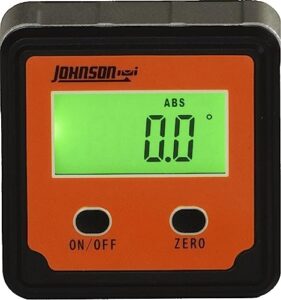 johnson level & tool 1886-0000 magnetic digital angle locator w/ 2 buttons, orange, 1 locator