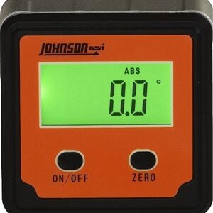 Johnson Level & Tool 1886-0000 Magnetic Digital Angle Locator w/ 2 Buttons, Orange, 1 Locator