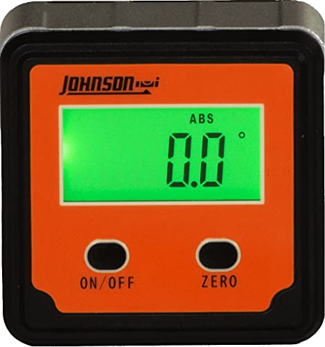 Johnson Level & Tool 1886-0000 Magnetic Digital Angle Locator w/ 2 Buttons, Orange, 1 Locator