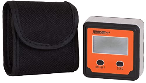 Johnson Level & Tool 1886-0000 Magnetic Digital Angle Locator w/ 2 Buttons, Orange, 1 Locator