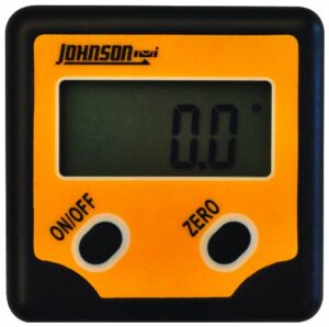 johnson level & tool 1886-0100 professional magnetic digital angle locator w/ 2 buttons, orange, 1 locator
