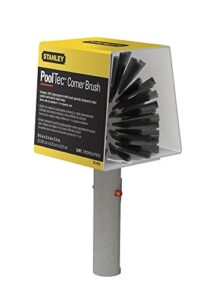 stanley 20800 swimming spa corner pool wall brush, black