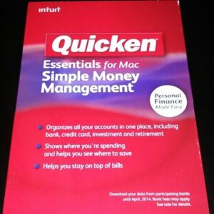 quicken essentials for mac, simple money management (sku 417201)