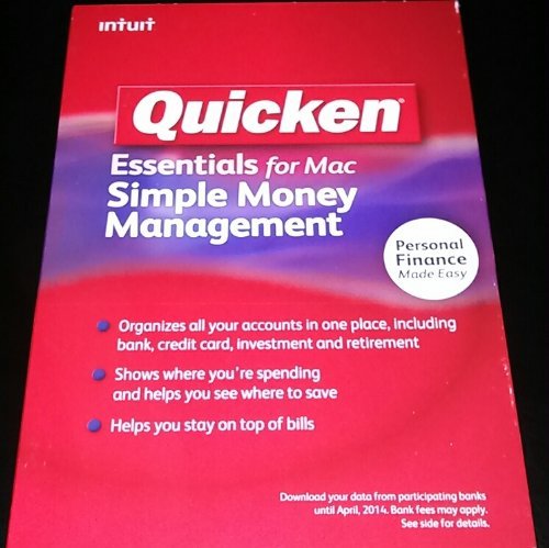 Quicken Essentials for Mac, Simple Money Management (SKU 417201)