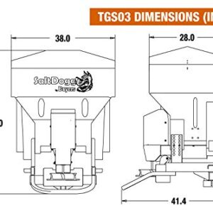 SaltDogg TGS03 8 Cubic Foot Tailgate Salt Spreader