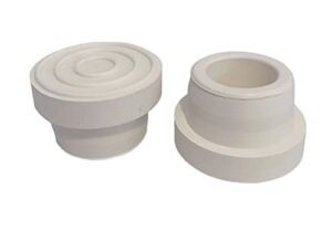 set of two white ladder bumpers for swimming pool ladders