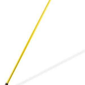 SPARTA 4022004 Spectrum Fiberglass Broom Handle, Mop Handle, Replacement Handle With Acme Threaded Tip For Commercial Cleaning, 60 Inches, Yellow