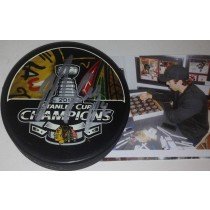 nick leddy chicago blackhawks autographed signed 2013 champions puck