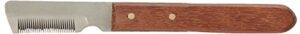 tamsco 5-inch stripping knife, wooden handle wooden handle fine teeth 1-inch blade, ideal for working around the face hardened stainless steel