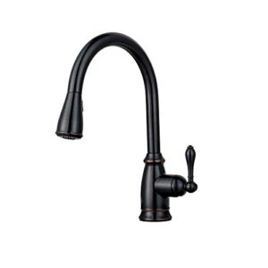 pfister f-529-7cny tuscan bronze canton 1-handle pull-down sprayer kitchen faucet in tuscan bronze
