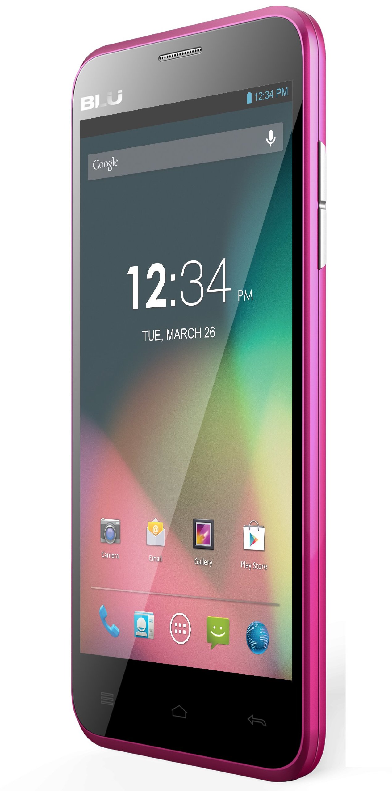 BLU Dash 5.0 D410a Unlocked Dual SIM GSM Phone (Pink)