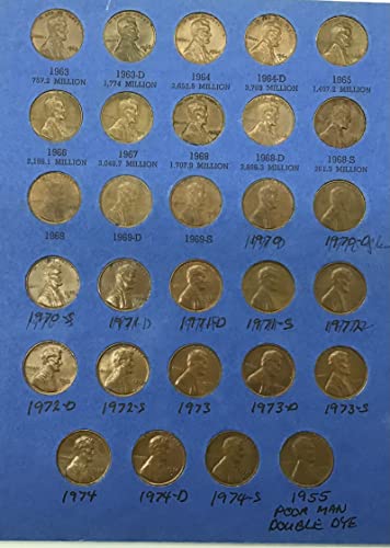 Complete Lincoln Wheat Penny Cent Collection Album 1941 - 1958 P D S Set