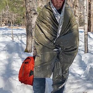 Survive Outdoors Longer Heavy Duty Emergency Blanket, 5 x 8 ft Green