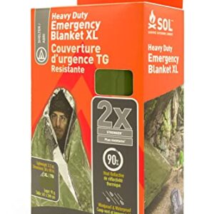 Survive Outdoors Longer Heavy Duty Emergency Blanket, 5 x 8 ft Green