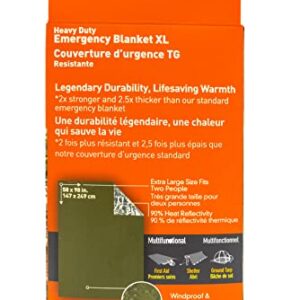 Survive Outdoors Longer Heavy Duty Emergency Blanket, 5 x 8 ft Green