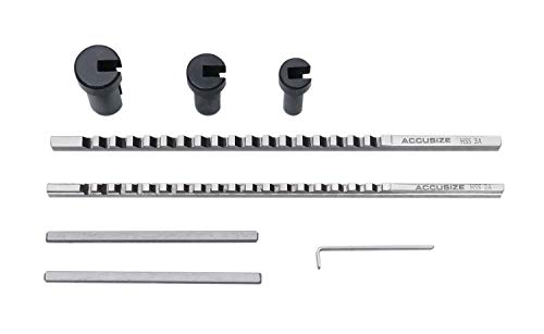 Accusize Industrial Tools No 60 Metric H.S.S. Keyway Broach Sets in Fitted Box, 5100-0060